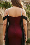 Eucalyptus Off The Shoulder Pleated Long Tiered Bridesmaid Dress