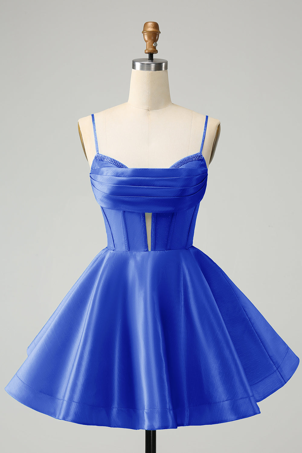 Zapakasa Women Cute Glitter Blue Homecoming Dress with Beading A Line Spaghetti Straps Corset Cocktail Party Dress Zapakasa Women Cute Glitter Blue Homecoming Dress with Beading A Line Spaghetti Straps Corset Cocktail Party Dress
