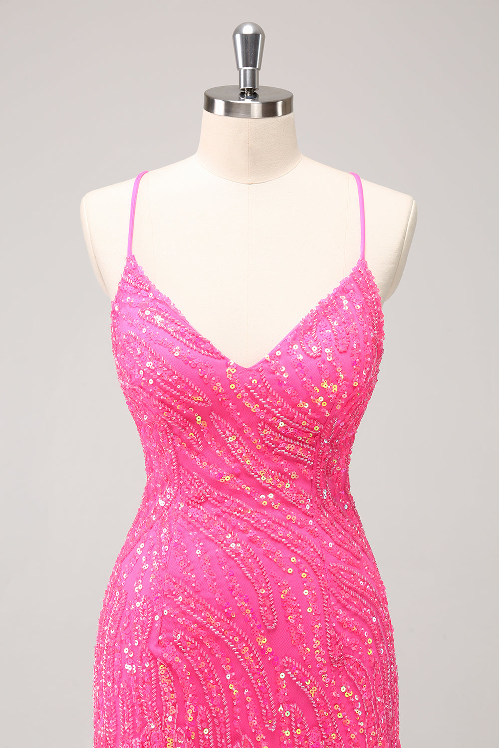 ZAPAKA Women Sparkly Hot Pink Tight Homecoming Dress with Fringes Spaghetti Straps Sequins Short Prom Dress ZAPAKA Women Sparkly Hot Pink Tight Homecoming Dress with Fringes Spaghetti Straps Sequins Short Prom Dress