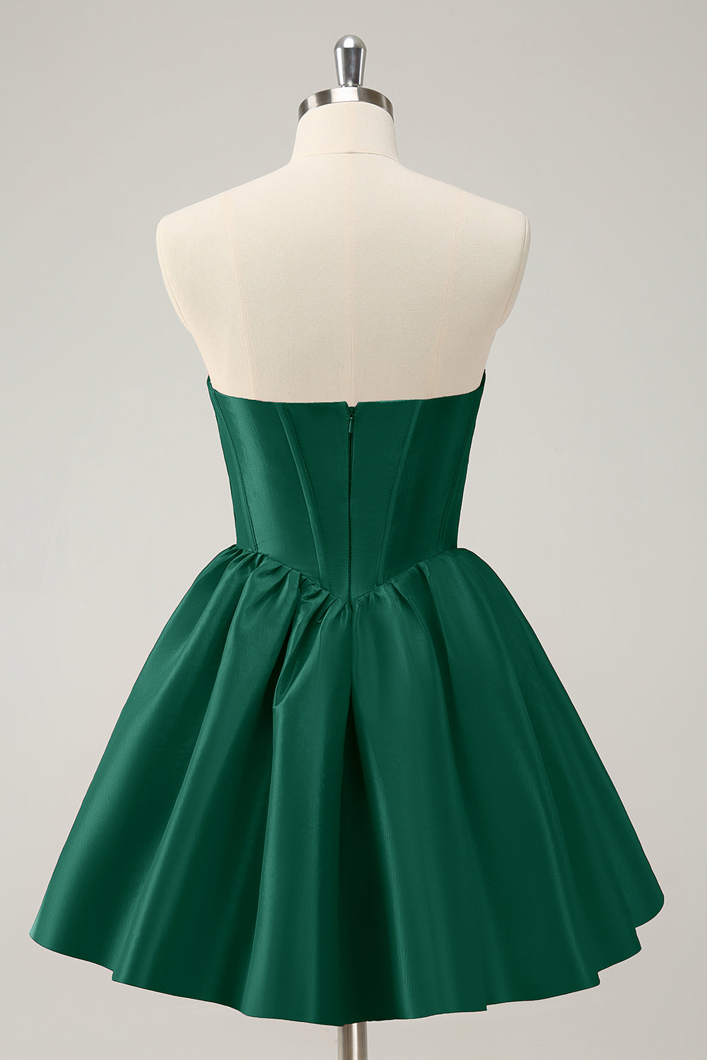 Simple Fuchsia A Line Strapless Corset Short Homecoming Dress