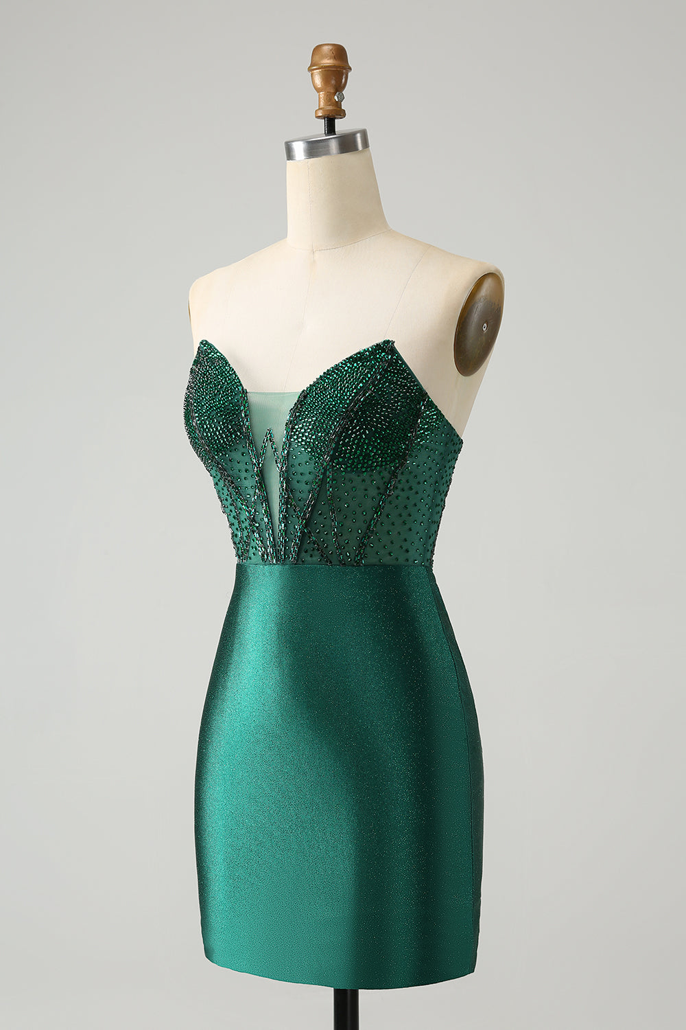 Zapaka Women Dark Green Homecoming Dress Strapless Bodycon Corset Cocktail Party Dress, Dark Green / US16 Zapaka Women Dark Green Homecoming Dress Strapless Bodycon Corset Cocktail Party Dress, Dark Green / US16