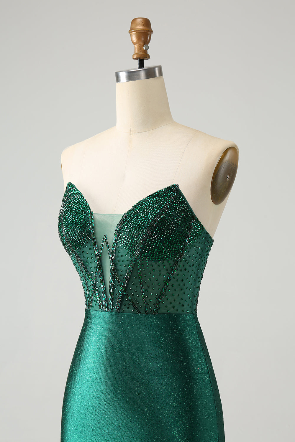 Zapakasa Women Dark Green Homecoming Dress Strapless Bodycon Corset Cocktail Party Dress Zapakasa Women Dark Green Homecoming Dress Strapless Bodycon Corset Cocktail Party Dress