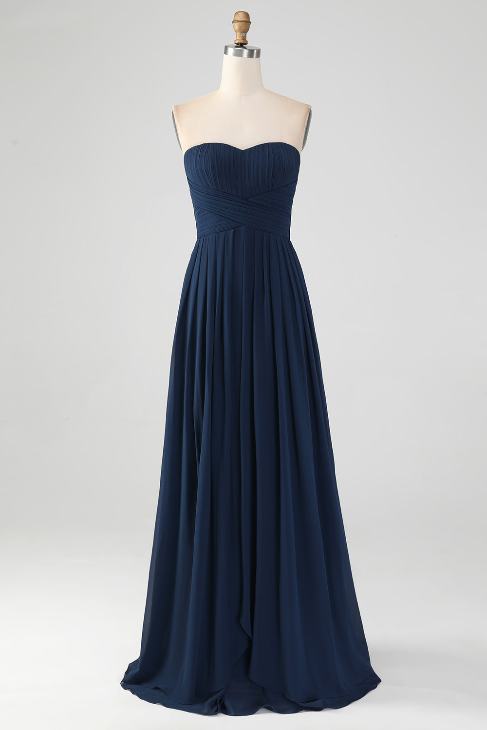 Zapaka Women Navy Bridesmaid Dress A Line Sweetheart Long Pleated Chiffon Prom Dress, Navy / US24W Zapaka Women Navy Bridesmaid Dress A Line Sweetheart Long Pleated Chiffon Prom Dress, Navy / US24W