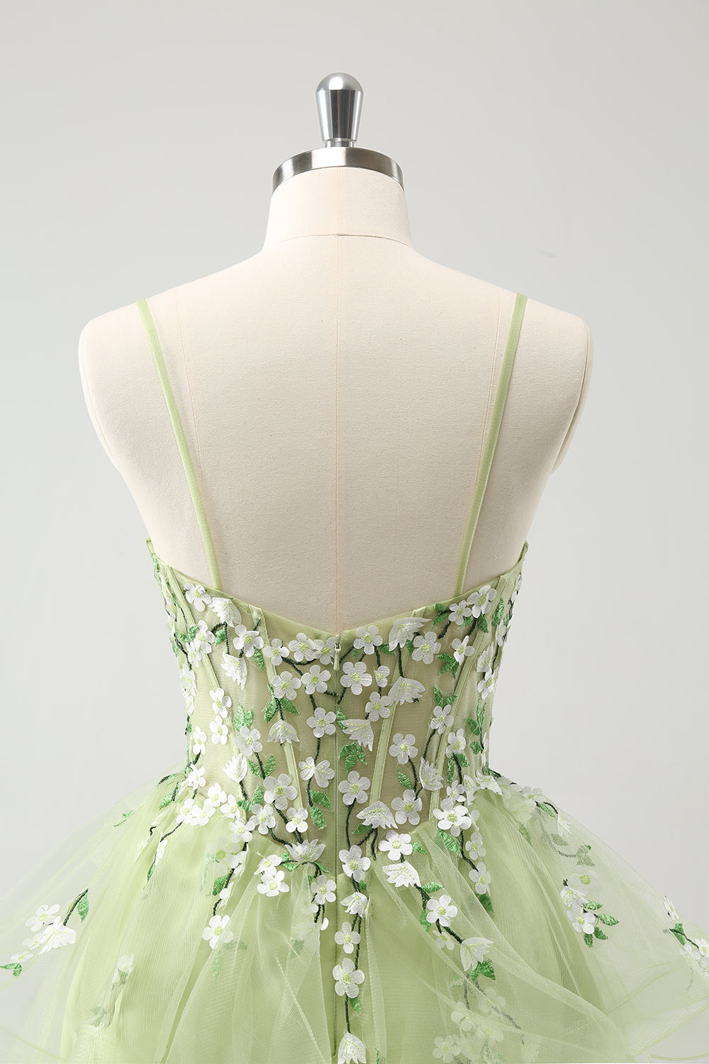 light green formal dress short Cold-Shoulder Short Glitter Homecoming Dress CD0132 Sage / XSmall