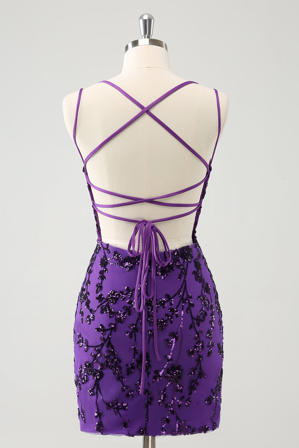Zapakasa Women Sparkly Purple Floral Tight Short Homecoming Dress Lace Up Back Sequined Hoco Dress Zapakasa Women Sparkly Purple Floral Tight Short Homecoming Dress Lace Up Back Sequined Hoco Dress