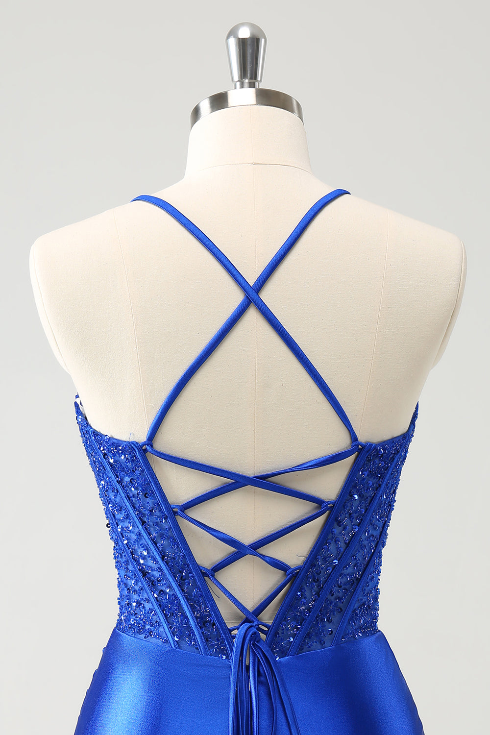 Zapakasa Women Sparkly Royal Blue Corset Tight Homecoming Dress with Lace Up Back Short Spaghetti Straps Hoco Dress Zapakasa Women Sparkly Royal Blue Corset Tight Homecoming Dress with Lace Up Back Short Spaghetti Straps Hoco Dress