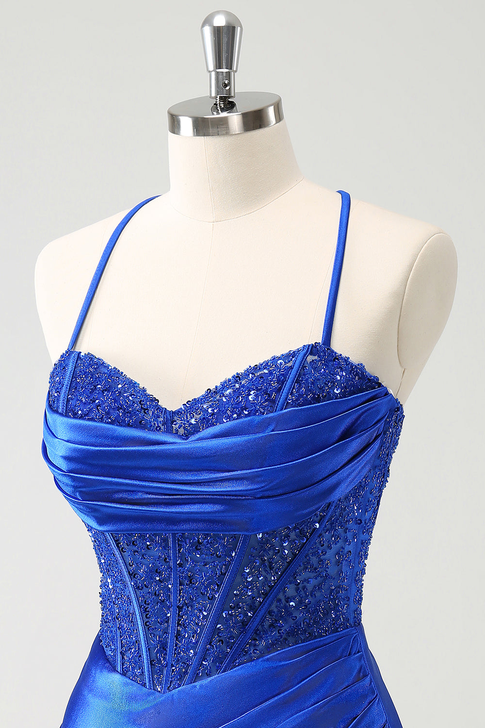Zapakasa Women Sparkly Royal Blue Corset Tight Homecoming Dress with Lace Up Back Short Spaghetti Straps Hoco Dress Zapakasa Women Sparkly Royal Blue Corset Tight Homecoming Dress with Lace Up Back Short Spaghetti Straps Hoco Dress