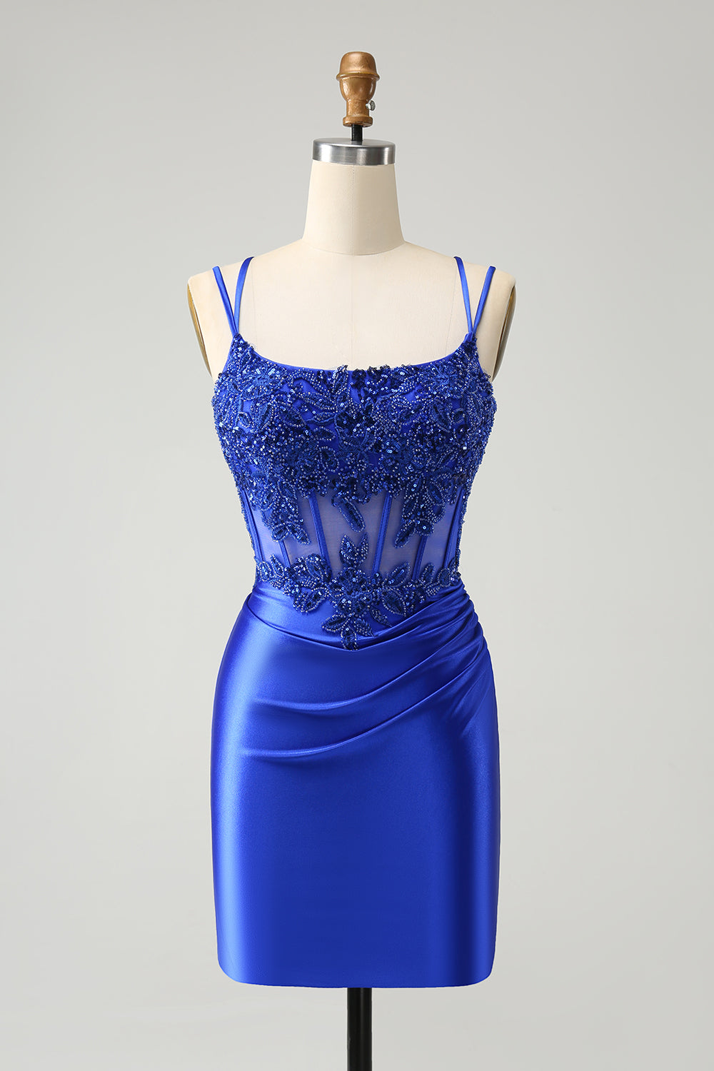 Zapaka Women Sparkly Corset Royal Blue Floral Tight Short Homecoming Dress with Beadings Lace Up Back Short Hoco Dress Zapaka Women Sparkly Corset Royal Blue Floral Tight Short Homecoming Dress with Beadings Lace Up Back Short Hoco Dress