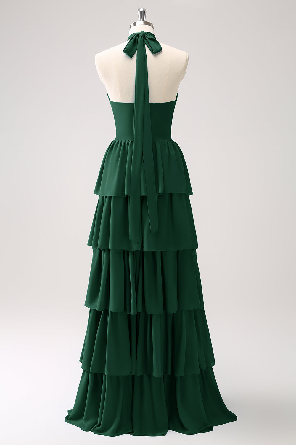 Zapaka Women Blue Tiered Bridesmaid Dress with Flower Chiffon A-Line Wedding Guest Dress Zapaka Women Blue Tiered Bridesmaid Dress with Flower Chiffon A-Line Wedding Guest Dress