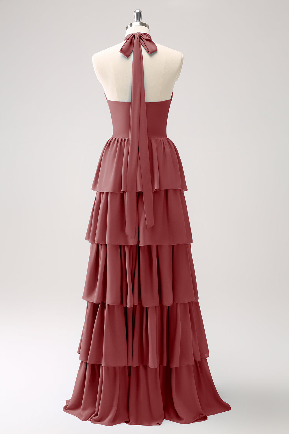 Zapaka Women Dusty Blue Tiered Bridesmaid Dress with Flower Chiffon A-Line Wedding Guest Dress Zapaka Women Dusty Blue Tiered Bridesmaid Dress with Flower Chiffon A-Line Wedding Guest Dress