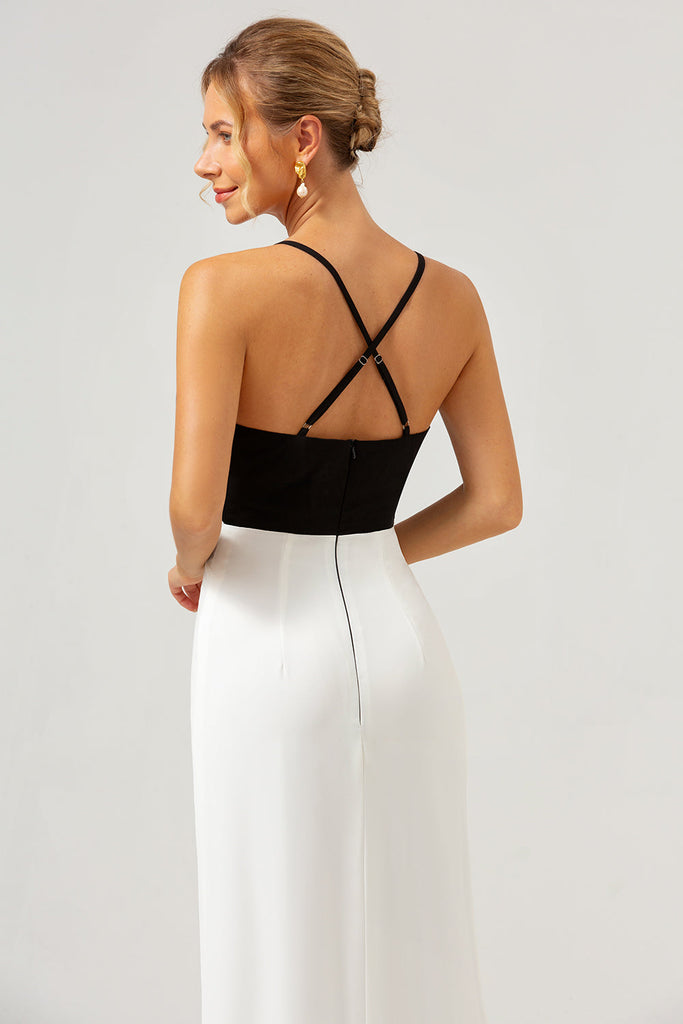 Sexy White Strapless Sheath Long Evening Party Dress with Split DP3930 main image 1