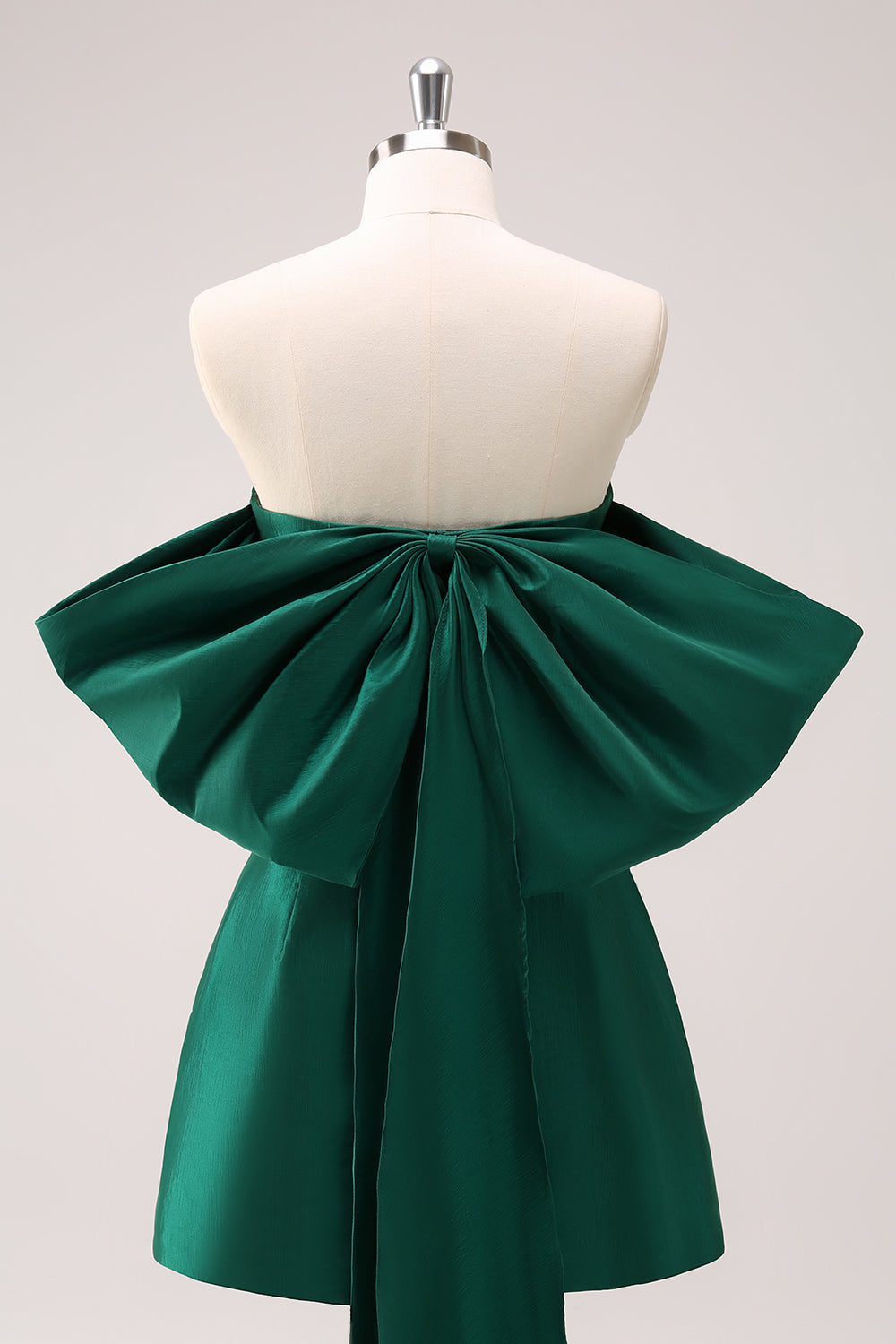 Zapakasa Women Dark Green Strapless Homecoming Dress with Bow A Line Satin Short Cocktail Dress Zapakasa Women Dark Green Strapless Homecoming Dress with Bow A Line Satin Short Cocktail Dress