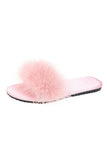 Bridal Slippers Apricot with Feathers Wedding Party