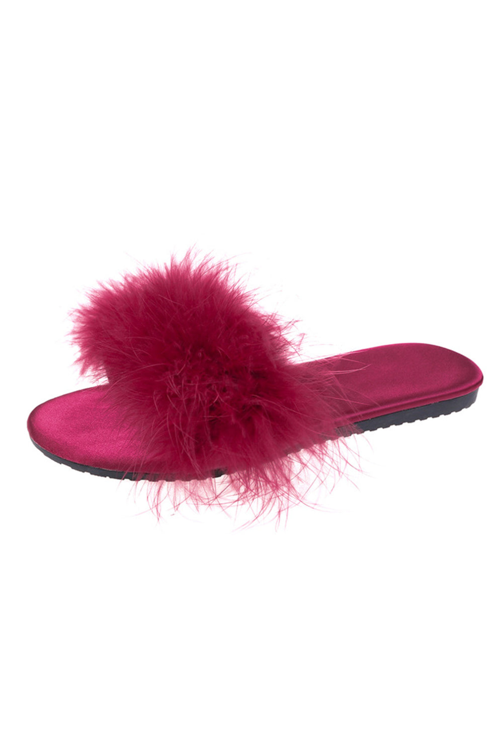 Bridal Slippers Apricot with Feathers Wedding Party