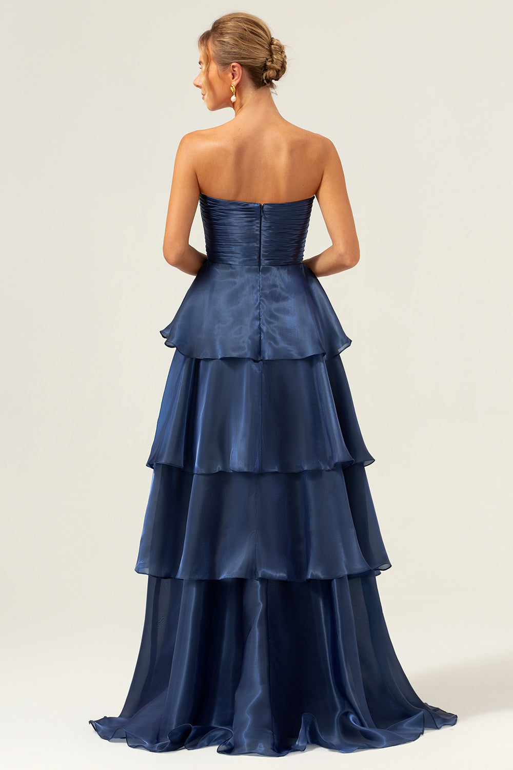 navy blue strapless bridesmaid dress Strapless Mermaid Bridesmaid Dresses Prussian Formal Dress ARD2346