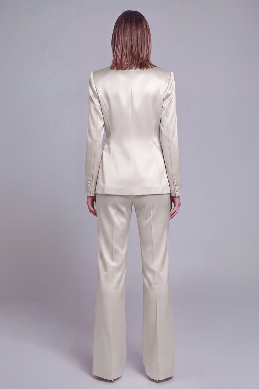Black Notched Lapel 2 Pieces Long Sleeves Women Suits