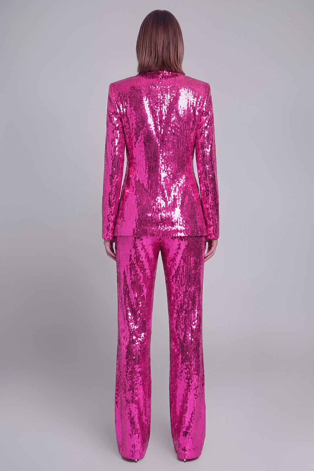 Sparkly Golden Shawl Lapel Women's Party Suits
