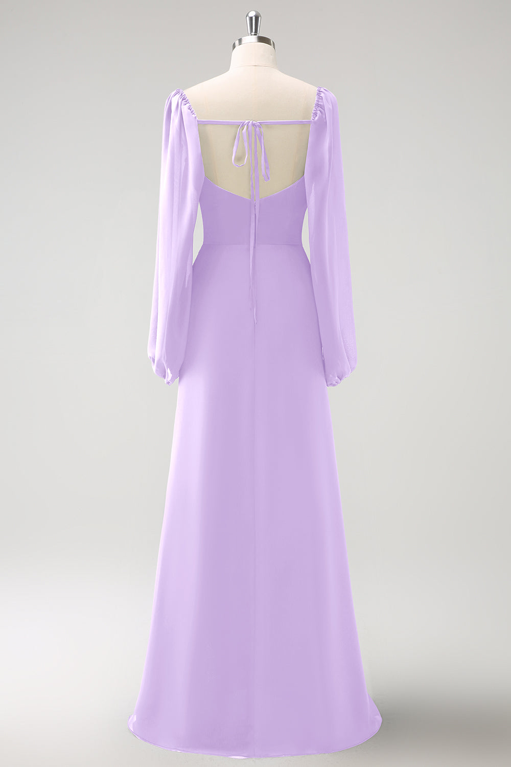 Zapakasa Women Dark Blue Bridesmaid Dress Square Neck Chiffon Long Sleeves Sheath Long Wedding Guest Dress with Slit Zapakasa Women Dark Blue Bridesmaid Dress Square Neck Chiffon Long Sleeves Sheath Long Wedding Guest Dress with Slit