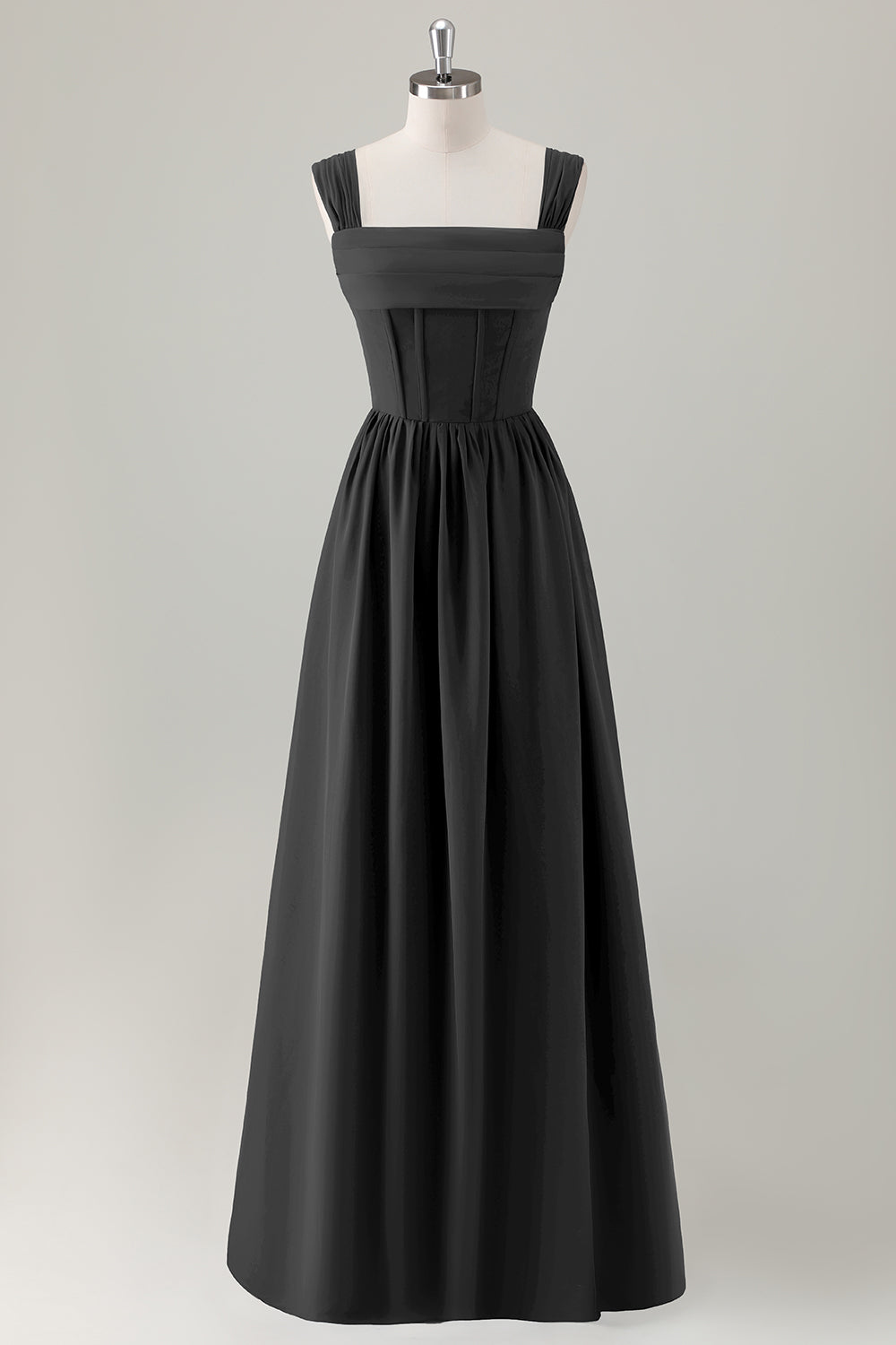 champagne and black bridesmaid dresses Wedding Bliss!! We love how this beautiful bride selected the Sasha in Champagne for the MOH's and Black for the bridesmaids! #bridalparty #bridalpartygoals #weddingseason