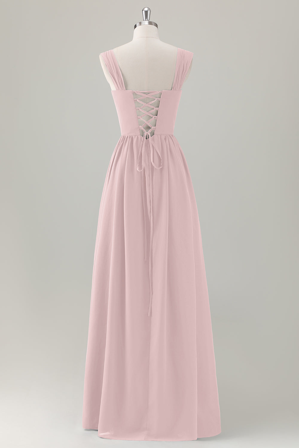 ZAPAKA Women Champagne Bridesmaid Dress with Lace Up Back A-Line Square Neck Corset Long Wedding Guest Dress ZAPAKA Women Champagne Bridesmaid Dress with Lace Up Back A-Line Square Neck Corset Long Wedding Guest Dress