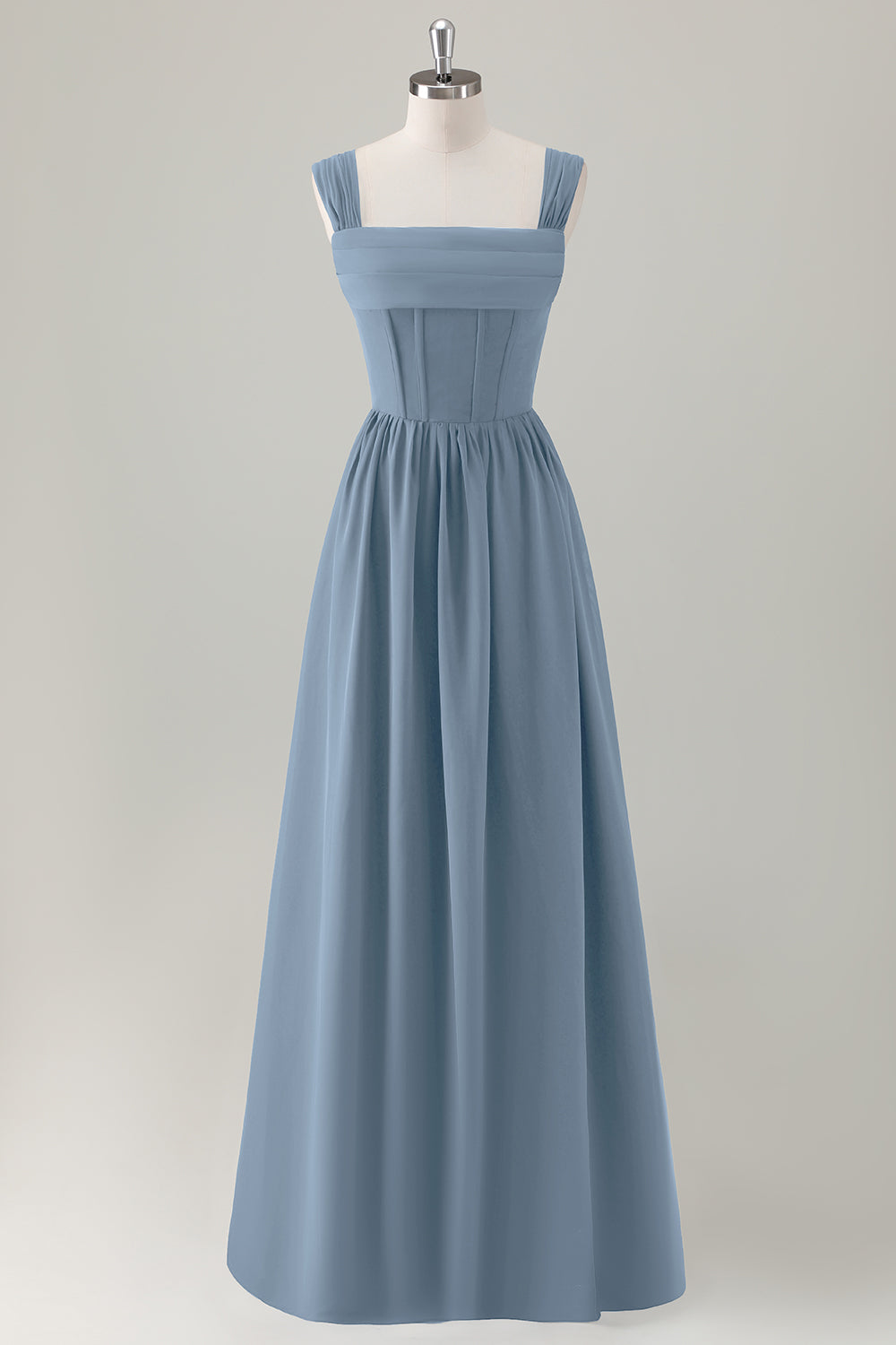 ZAPAKA Women Dark Blue Bridesmaid Dress with Lace Up Back A-Line Square Neck Corset Long Wedding Guest Dress ZAPAKA Women Dark Blue Bridesmaid Dress with Lace Up Back A-Line Square Neck Corset Long Wedding Guest Dress