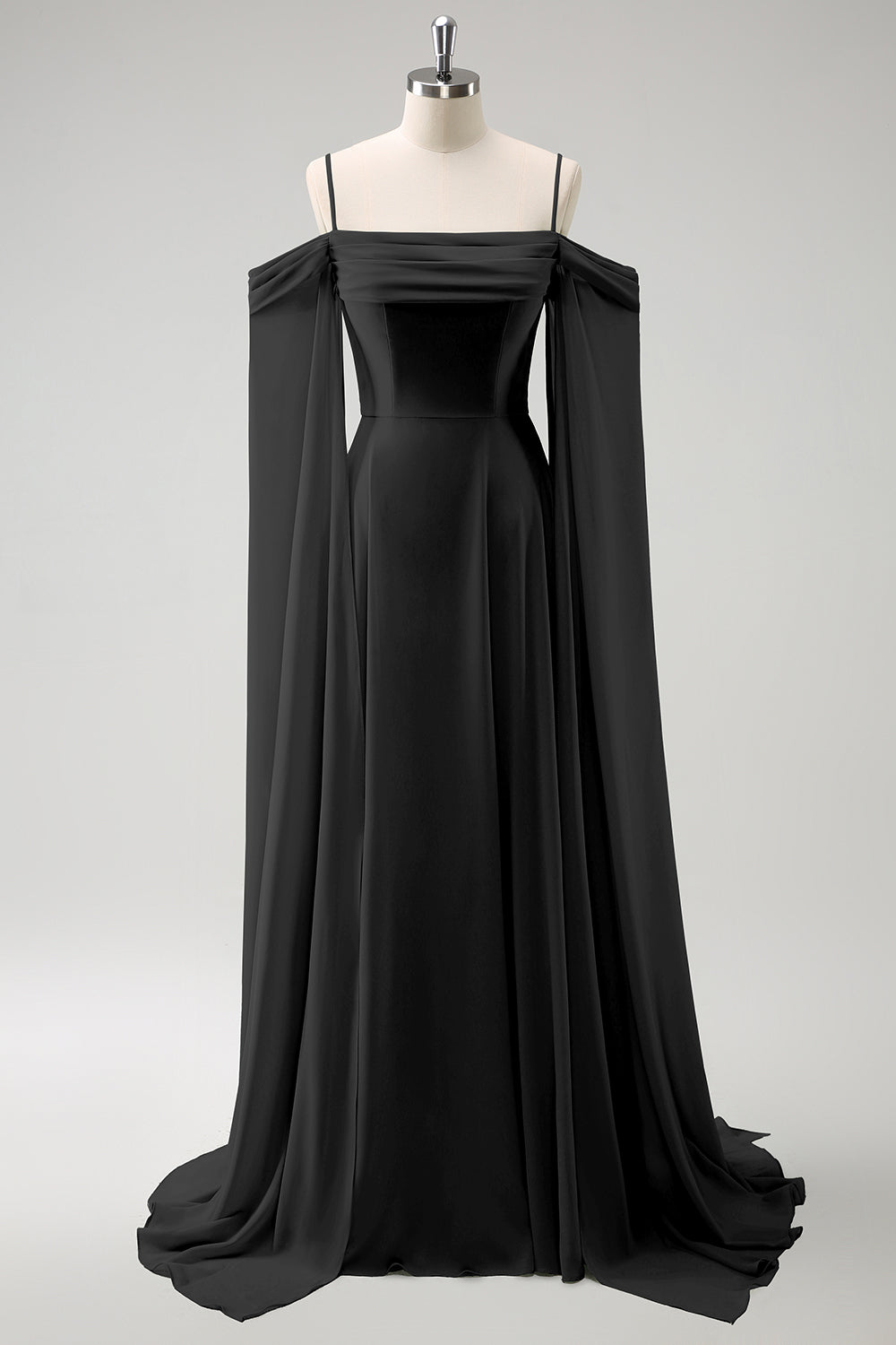 ZAPAKASA Women Eucalyptus Bridesmaid Dress A-Line Cold Shoulder Detachable Sleeves Chiffon Long Wedding Party Dress ZAPAKASA Women Eucalyptus Bridesmaid Dress A-Line Cold Shoulder Detachable Sleeves Chiffon Long Wedding Party Dress