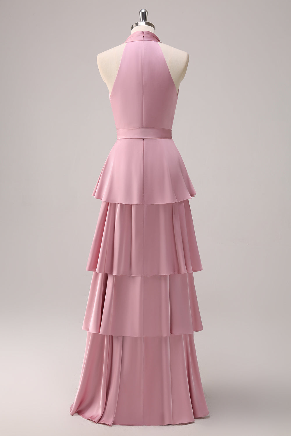 pink frilly bridesmaid dresses ZAPAKA Women Blush Pink A-Line Bridesmaid Dress Strapless Pleated Tiered Long Wedding Guest Dress, Dusty Blue / US22W