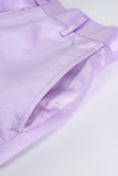Peak Lapel Purple 2 Pieces Women's Suits