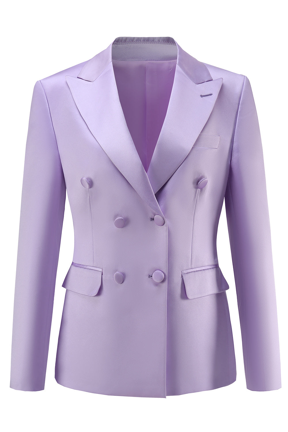 Peak Lapel Purple 2 Pieces Women's Suits