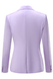 Peak Lapel Purple 2 Pieces Women's Suits