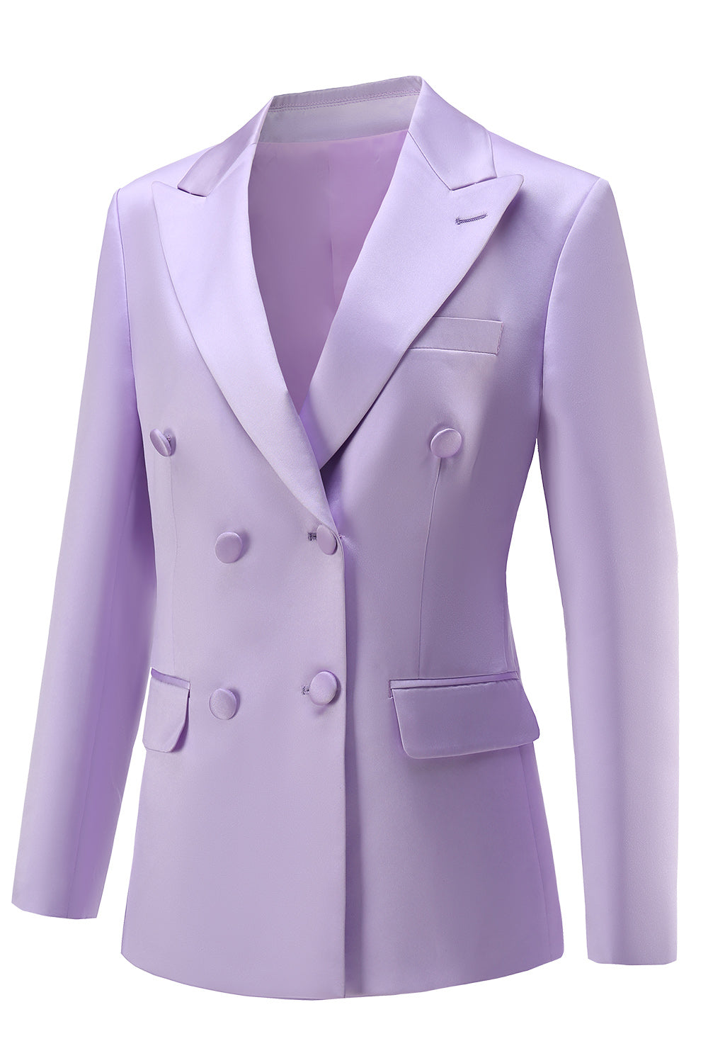 Peak Lapel Purple 2 Pieces Women's Suits