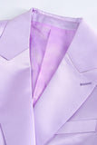 Peak Lapel Purple 2 Pieces Women's Suits