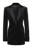 Black Bots Pockets 2 Pieces Women's Suits