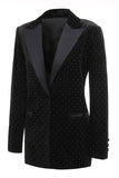 Black Bots Pockets 2 Pieces Women's Suits