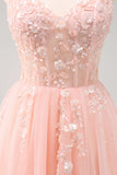 Sparkly Floral Green Corset Tulle Long Prom Dress with Lace