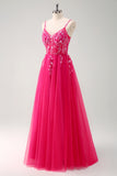 Sparkly Floral Green Corset Tulle Long Prom Dress with Lace