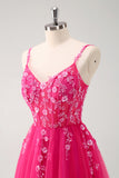 Sparkly Floral Green Corset Tulle Long Prom Dress with Lace