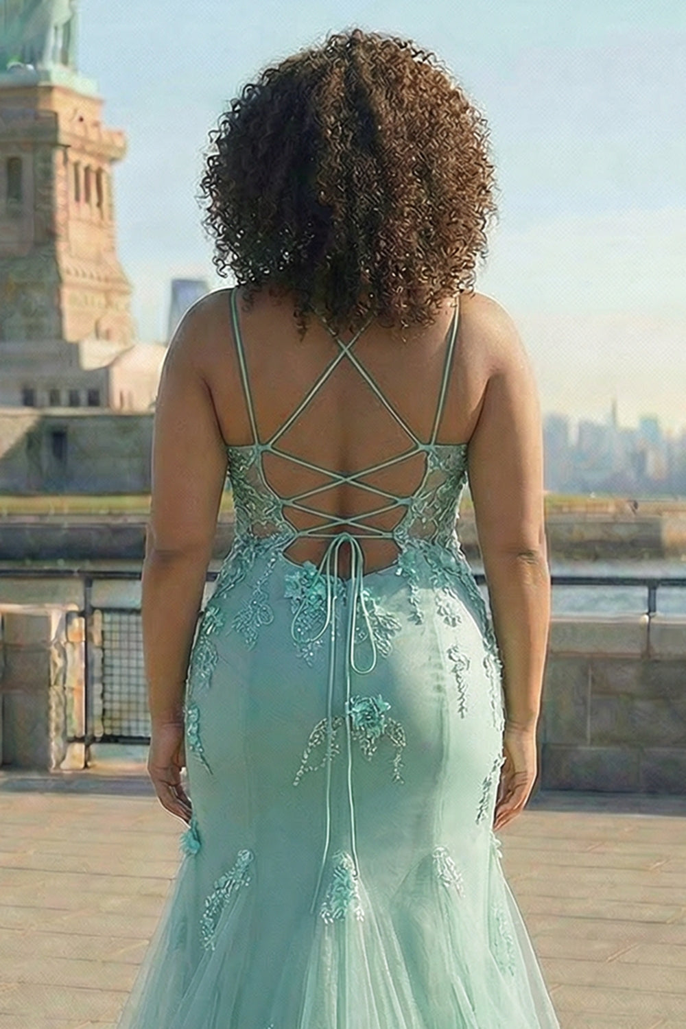 blue floral mermaid dress Genevieve Sequin Floral Mermaid Formal Dress Blue Blue / Large