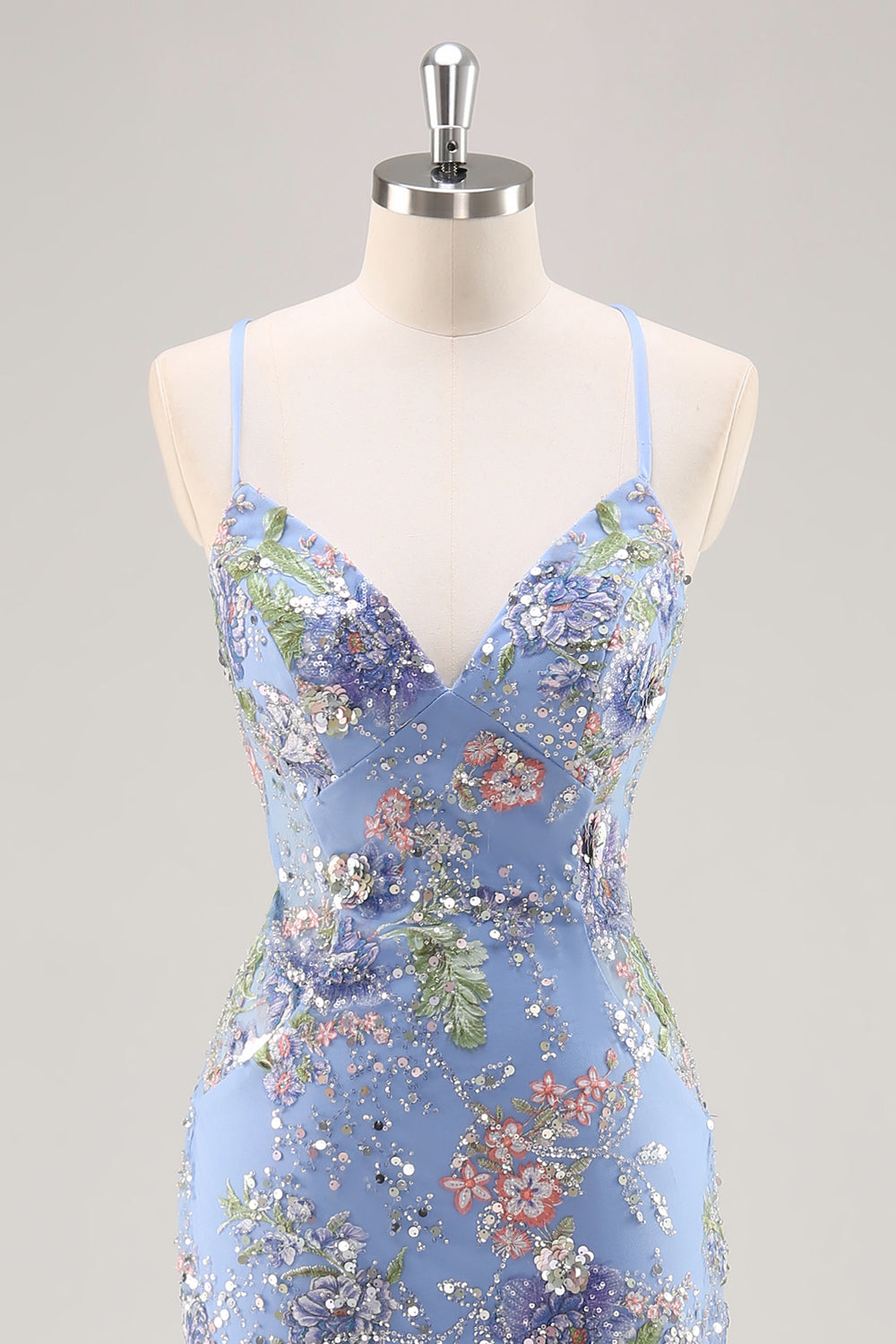 Sparkly Peacock Beaded Mermaid Floral Long Prom Dress with Sequins