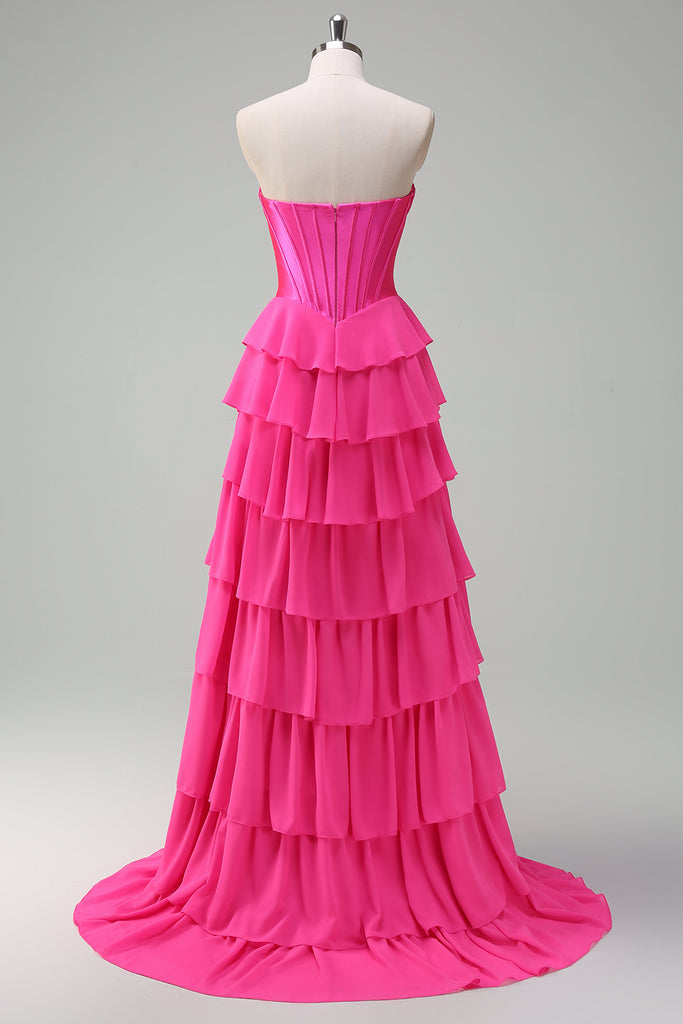 Yellow Sweetheart A-line Pleated Prom Dress with Keyhole