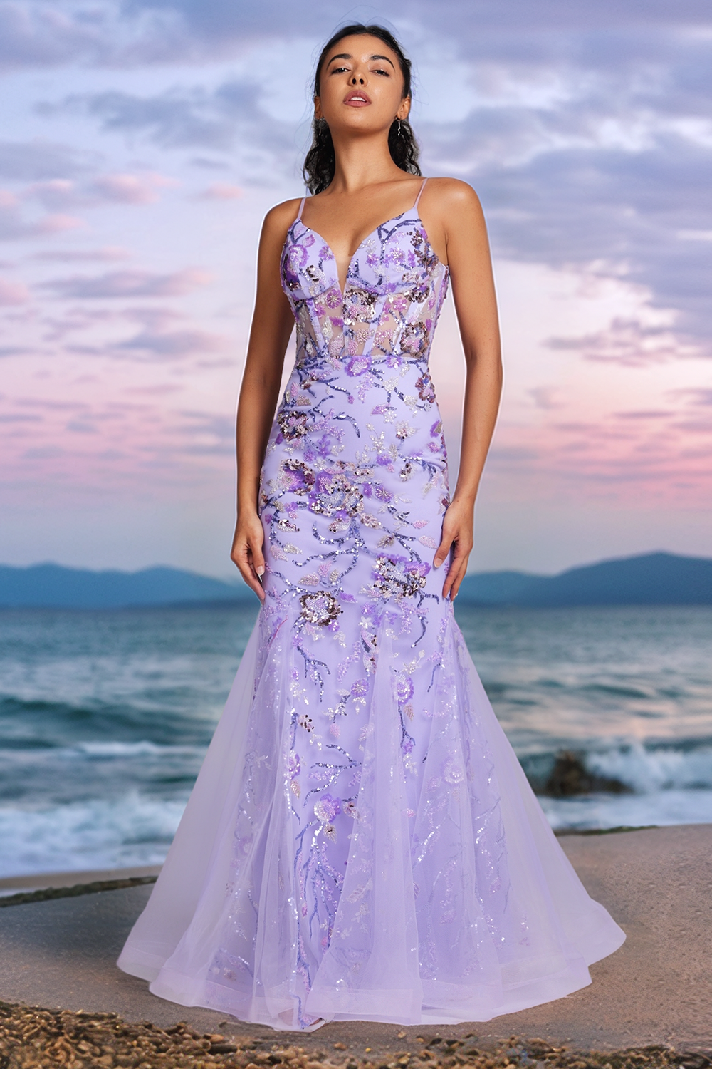 cleobella purple dress Azazie Cleobella Grape Chiffon Bridesmaid Dresses