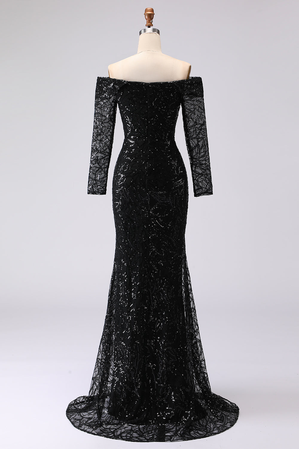 ZAPAKASA Women Black Formal Dress Mermaid Off The Shoulder Long Sleeves Mesh And Lace Long Black Tie Dress ZAPAKASA Women Black Formal Dress Mermaid Off The Shoulder Long Sleeves Mesh And Lace Long Black Tie Dress