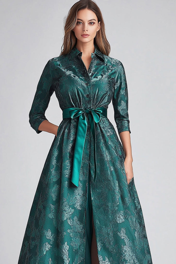 Sweetheart A Line Dark Green Long Mother of the Bride Dress with Appliques main image 0
