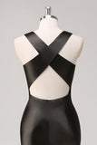 Scoop Dark Grey Sheath Sleeveless Long Formal Dress