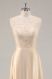 Champagne A-Line 2-Piece Mother of the Bride Dress