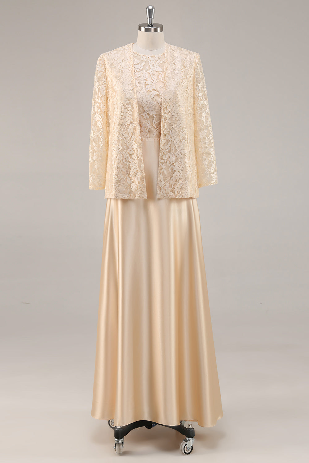 A-Line Champagne 2-Piece Mother of the Bride Dress