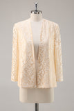 A-Line Champagne 2-Piece Mother of the Bride Dress