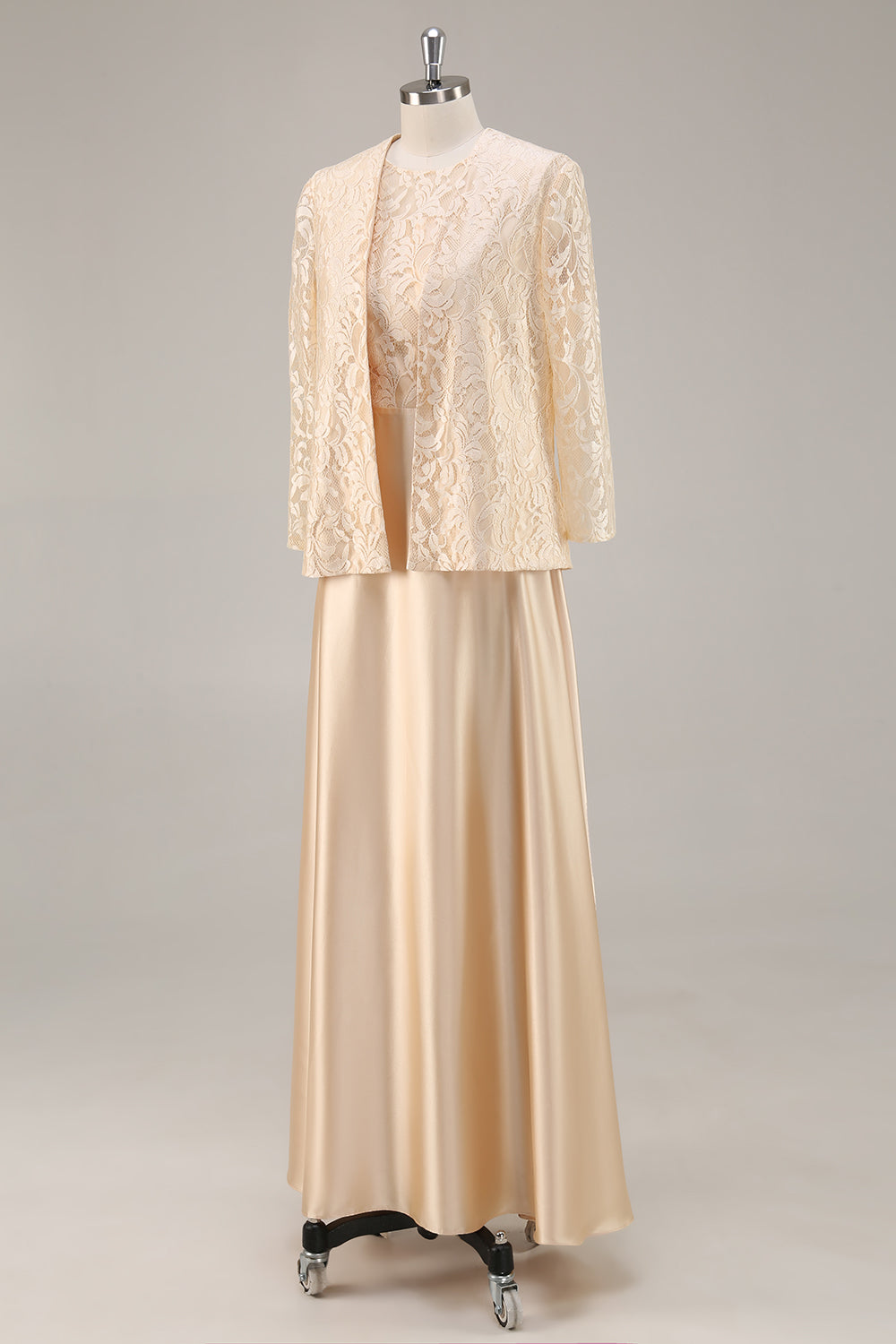 A-Line Champagne 2-Piece Mother of the Bride Dress