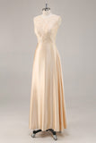 A-Line Champagne 2-Piece Mother of the Bride Dress