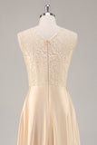 A-Line Champagne 2-Piece Mother of the Bride Dress